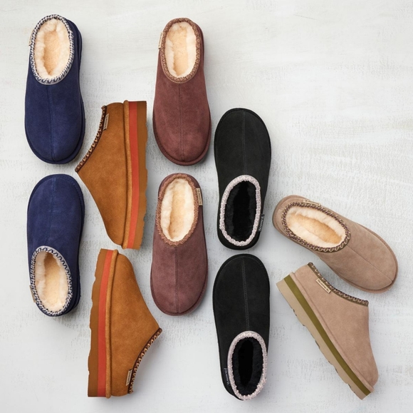 BEARPAW BLUE mule Lucille Water and Stain-Repellent Suede Easy slip-on/slip s… - Picture 7 of 7